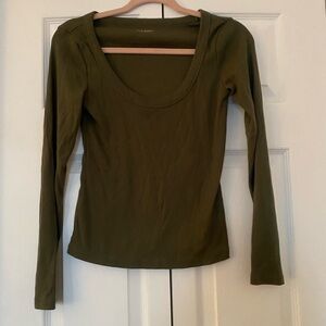 Old Navy Forest Green Long Sleeve Tee